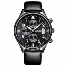 2017 New Brand Fashion Men Sports Watches Men’s Quartz Hour Date Clock Man Leather Strap Military Army Waterproof Wrist watch