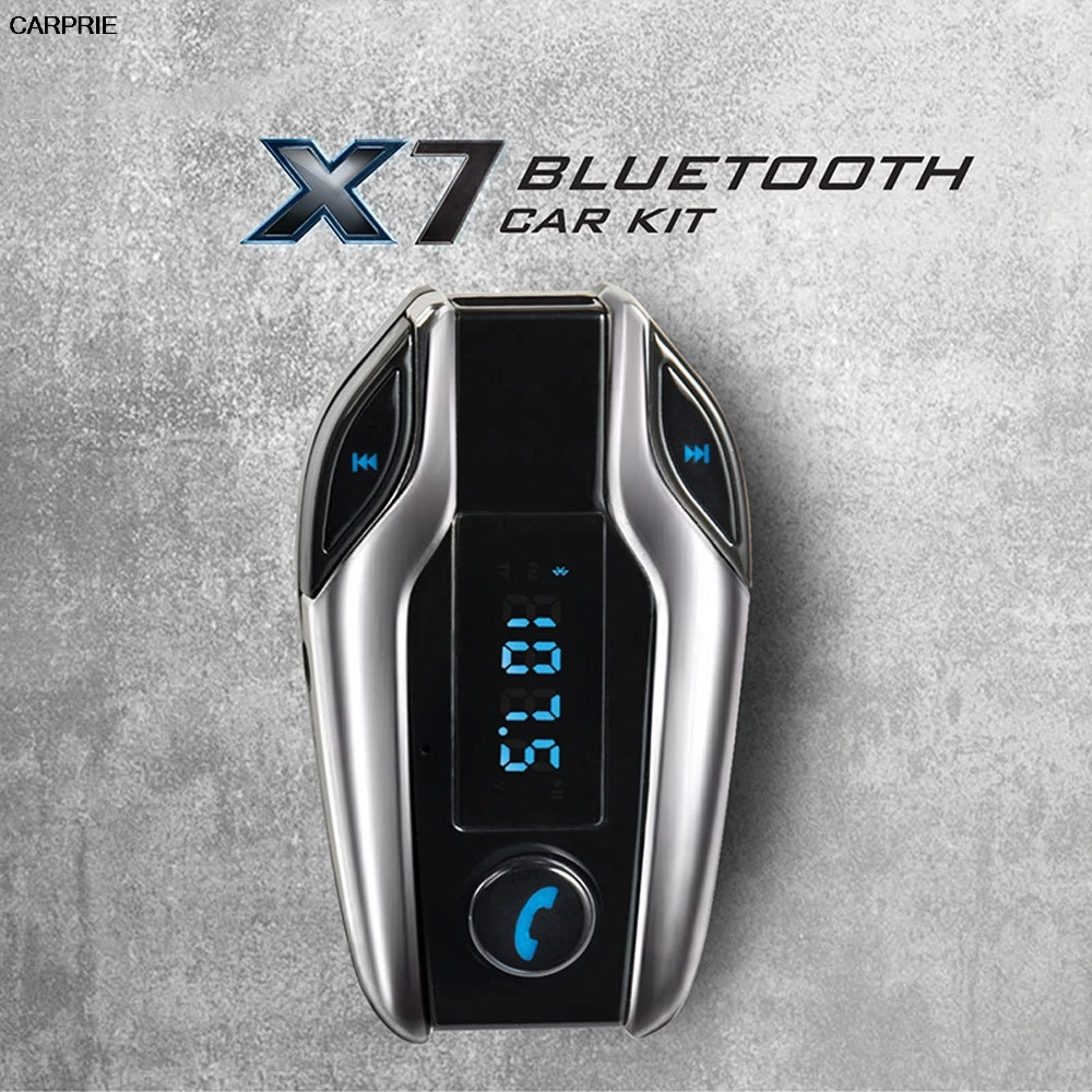 CARPRIE Bluetooth Car X7 Kit Handsfree FM Transmitter Radio MP3 Player USB Charger SD TF MMC LCD Remote TJ