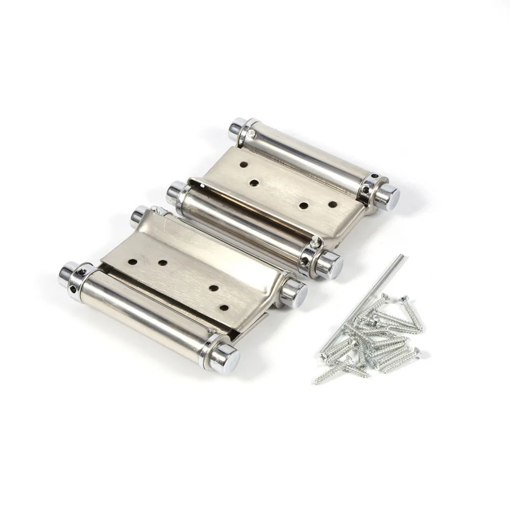 

2pcs/set 3 Inch Double Action Door Hinge Stainless Steel Hinge For Cafe Door Swing Furniture Hardware Tools