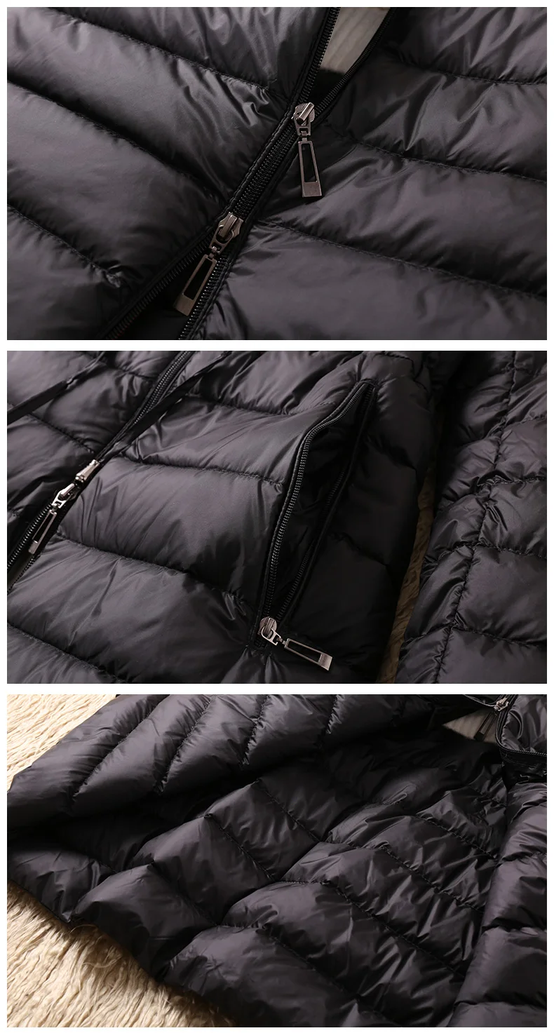 Женский ультра-светильник, зимний пуховик, 90% белый пуховик на утином пуху, модная Женская Корейская тонкая пуховая куртка с капюшоном