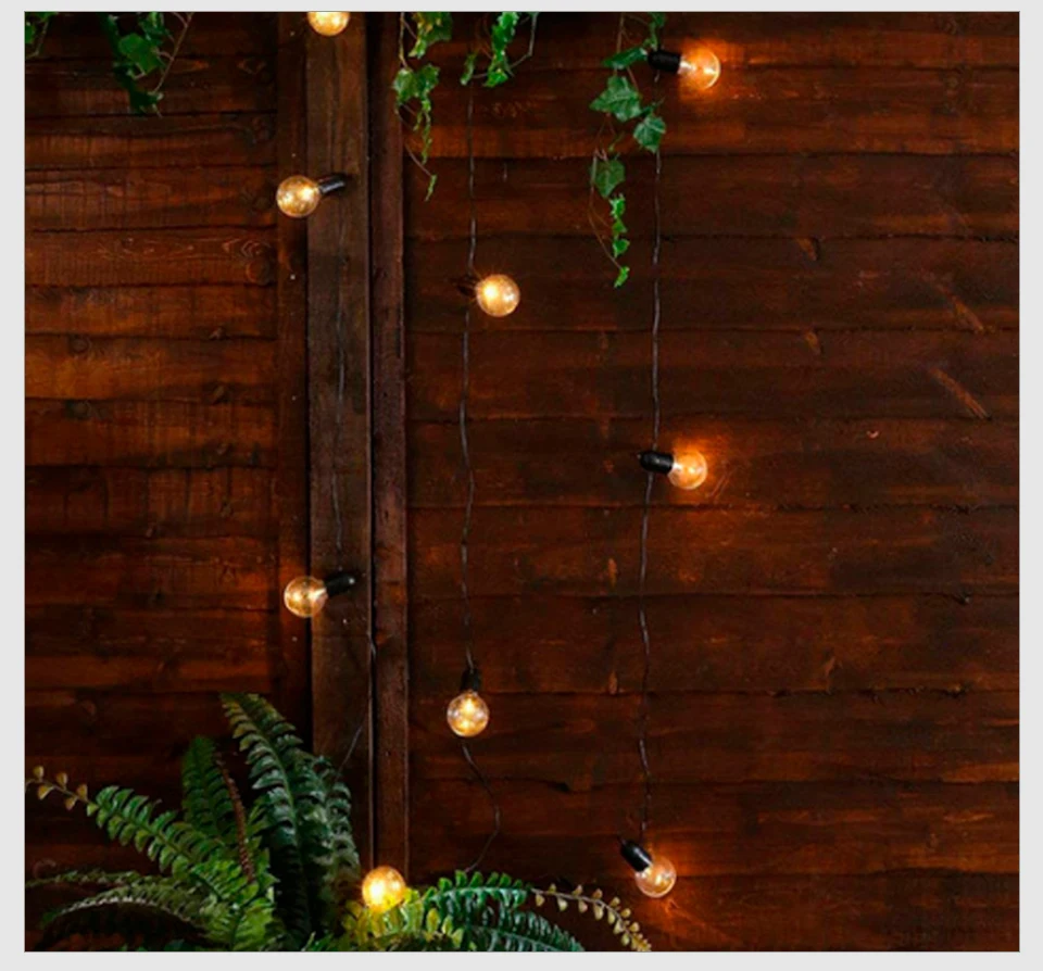 G40 Globe Festoon LED String Lights Garland 20 Clear Bulbs Indoor&Outdoor Garden Patio Party Fairy Light Christmas Decoration (8)
