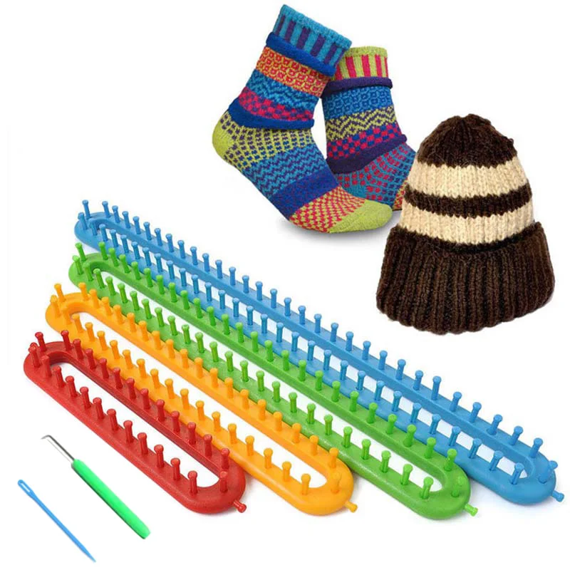 

4 Pcs Rectangle Wool Knitting Loom Scarf Sweater Shawl DIY Knit Tool Dropshipping FAS