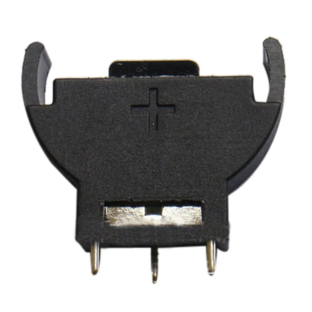 

2019 Electric Battery Charger Vertical CR2032 2025 Half-Round Battery Coin Button Socket 3 PIN Holder Case Rechargeable Battery