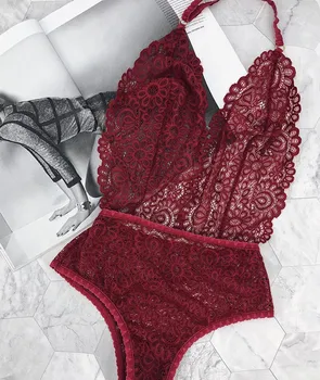 

Women Sexy Lingerie Mesh Lace Jumpsuit G-string Underwear Sleepwear Nightwear