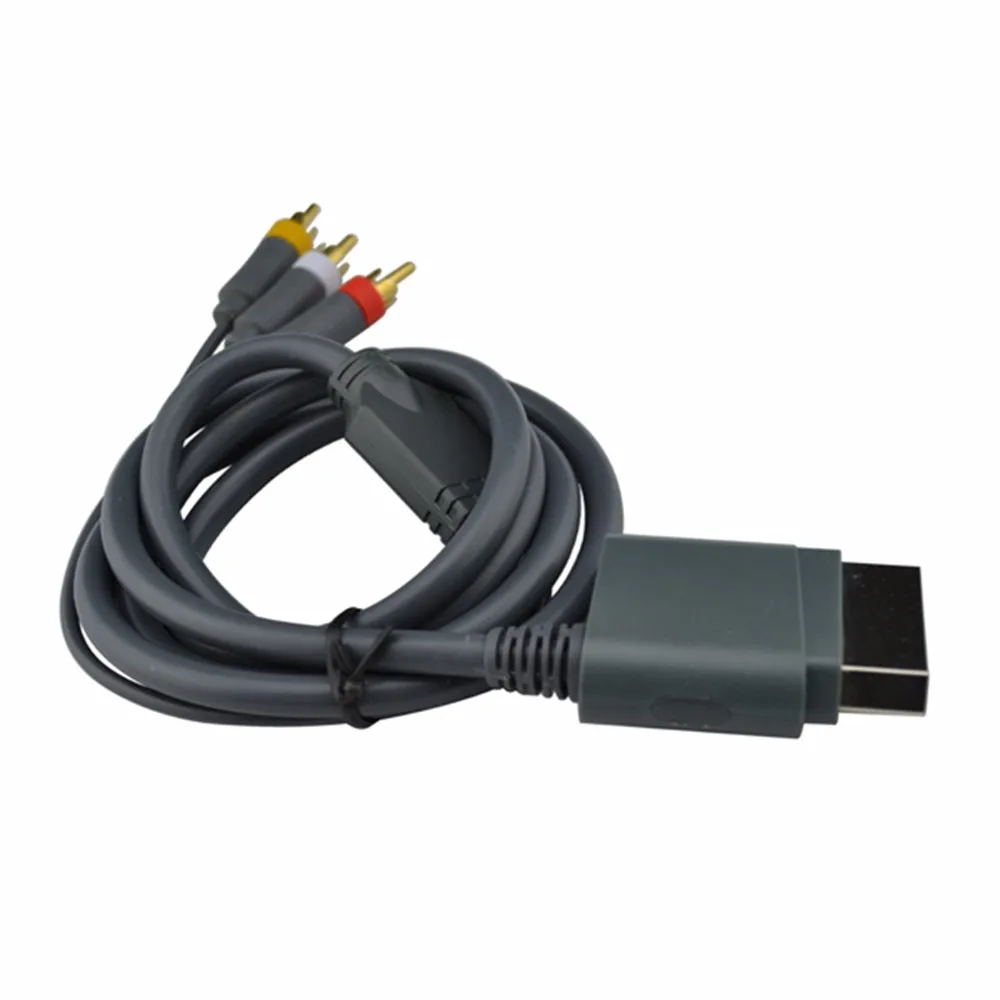 100 шт. в партии оптовая продажа 1.8 м RCA аудио-видео кабель для Xbox 360
