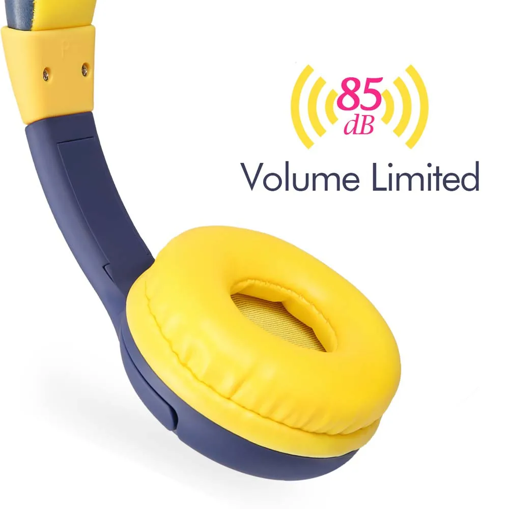 JINSERTA Portable Kids Headphones Safely Children Over Ear Headset Birthday Gifts with Adjustable Headband for Tablet Smartphone