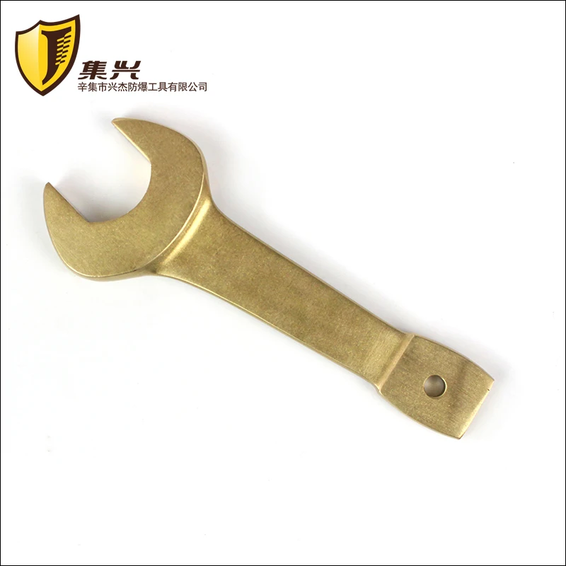 

24-34mm Non-sparking Al-Br Single Open End Striking Wrench, Explosion proof Slogging Spanner, safety tool