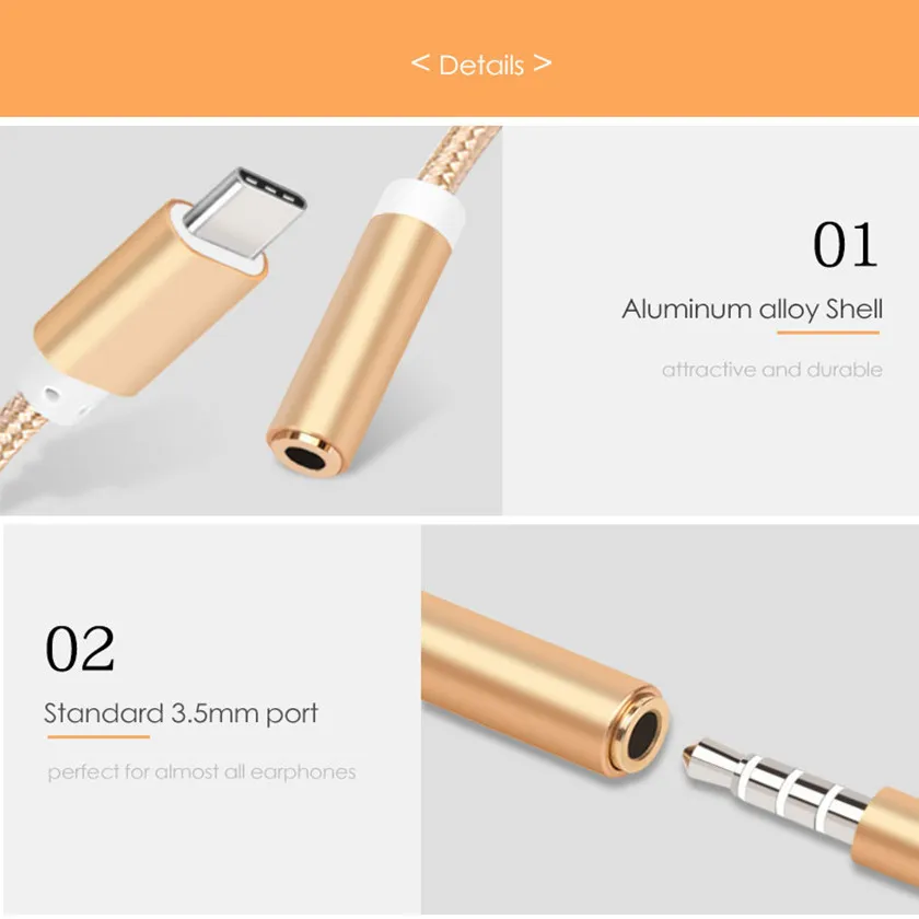 Кабель для наушников SUPTEC с разъемом типа C на 3 5 мм USB AUX аудиоразъем мама Xiaomi 6 Mi6 Letv