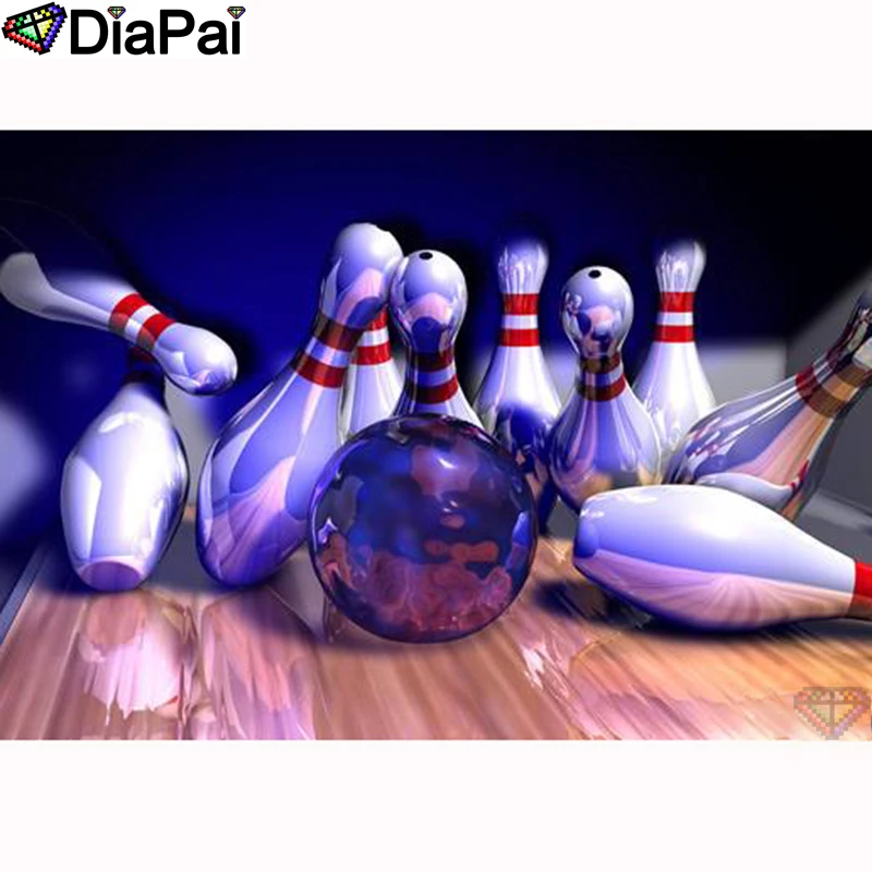 DIAPAI 100% Full Square/Round Drill 5D DIY Diamond Painting &quotBowling scenery&quot Embroidery Cross Stitch 3D Decor A18697 | Дом и сад