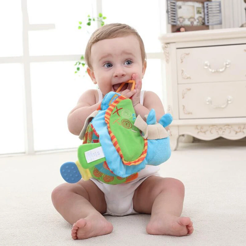 Soft Cloth Book Baby Toy Educational Reading Book with Teether Baby Development Animal Cute Infant Educational Baby Toys