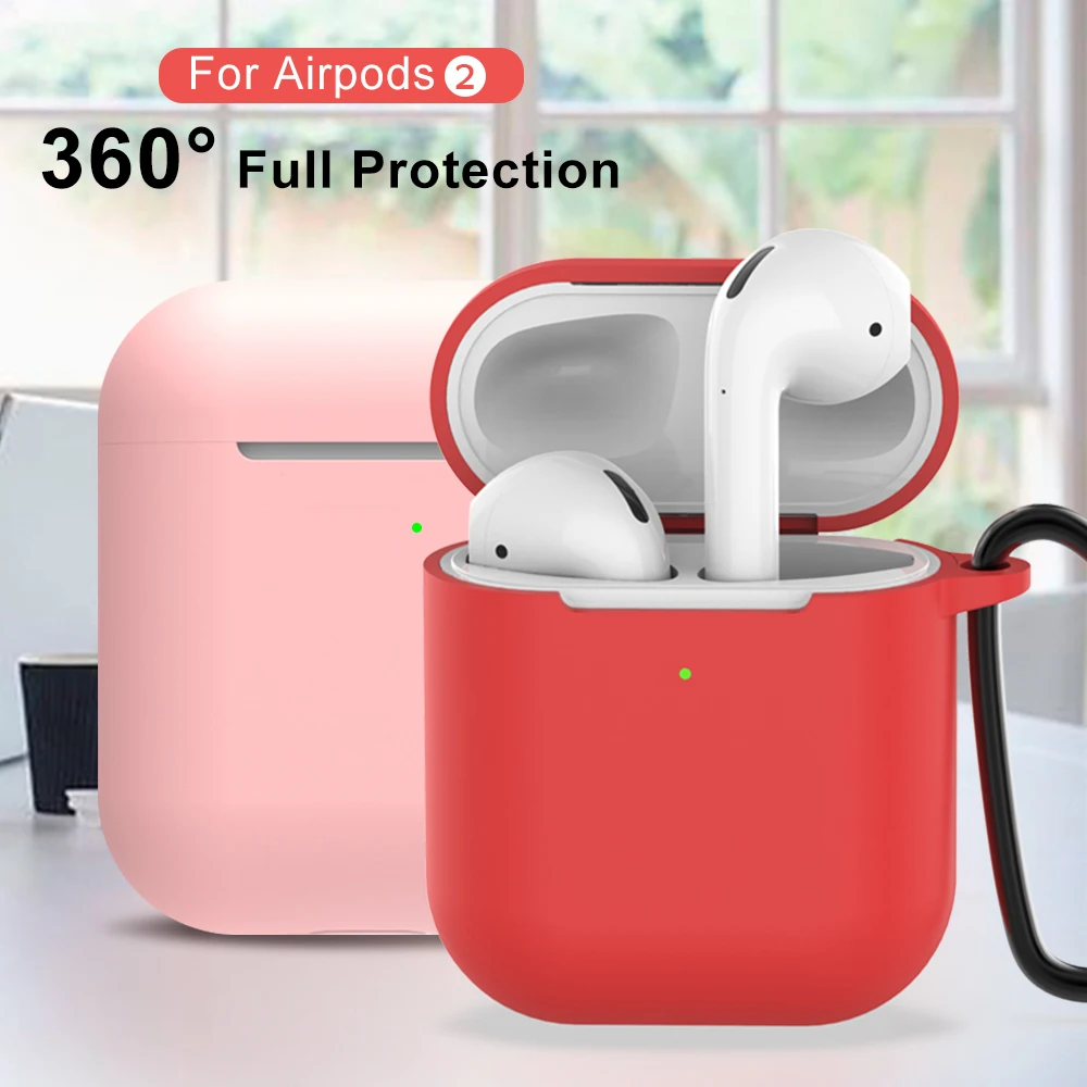 Новый чехол для наушников Apple AirPods 2 поколения силиконовый беспроводных Bluetooth Airpods