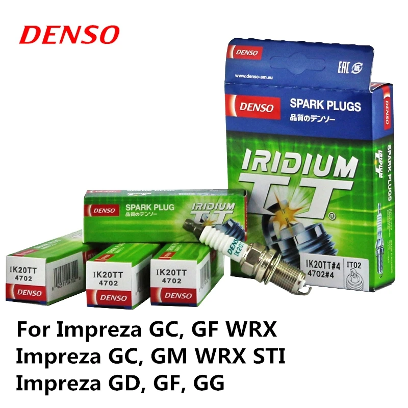 4 шт. автомобильные свечи зажигания DENSO для Impreza GC GF WRX STI GD иридий-Платина GG IK20TT |