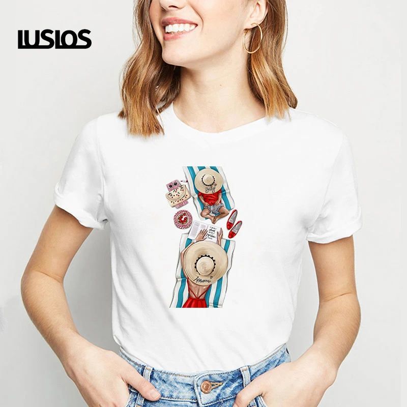 LUSLOS/одинаковые футболки для всей семьи с надписью Mother Love Super Mom Harajuku футболка Дня