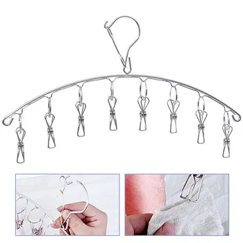 

SOLEDI Cloth Hanger Scarf 6/8/10 Clips Bras Laundry Drying Rack Socks Diapers Drying Towels Gloves Baby Clothes Stainless SteeL