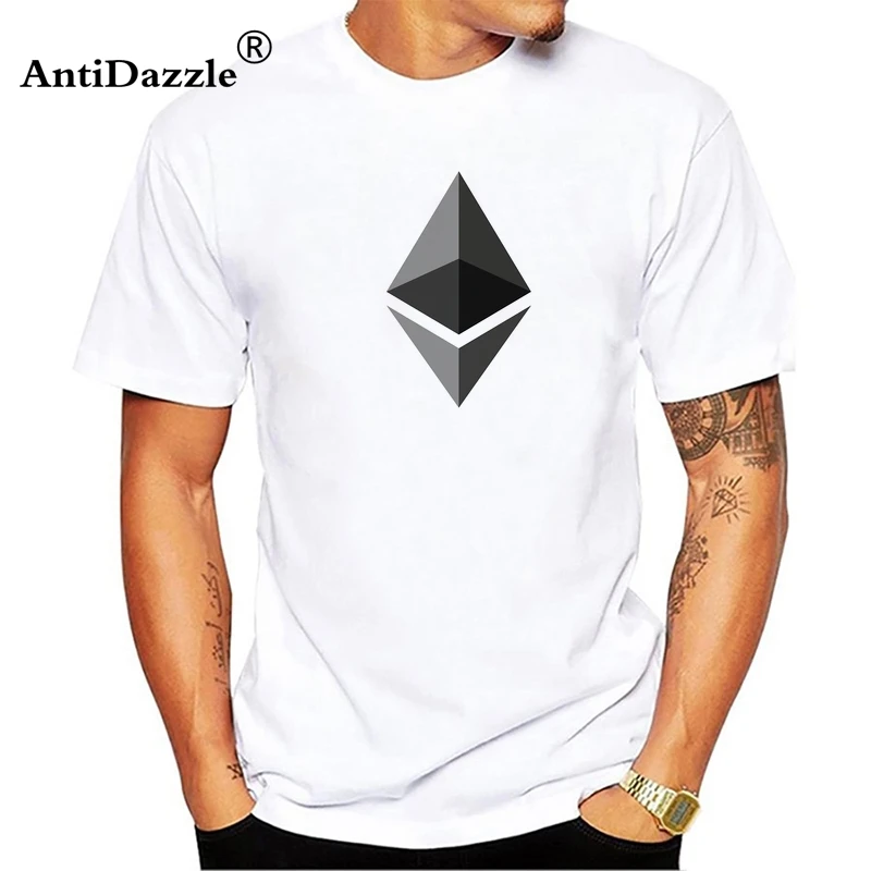 

T-Shirt Ethereum Currency Crypto T Shirts Cryptocurrenct Blockchain Quality 100% Cotton Tee Man O-Neck Short Sleeve Blockchain