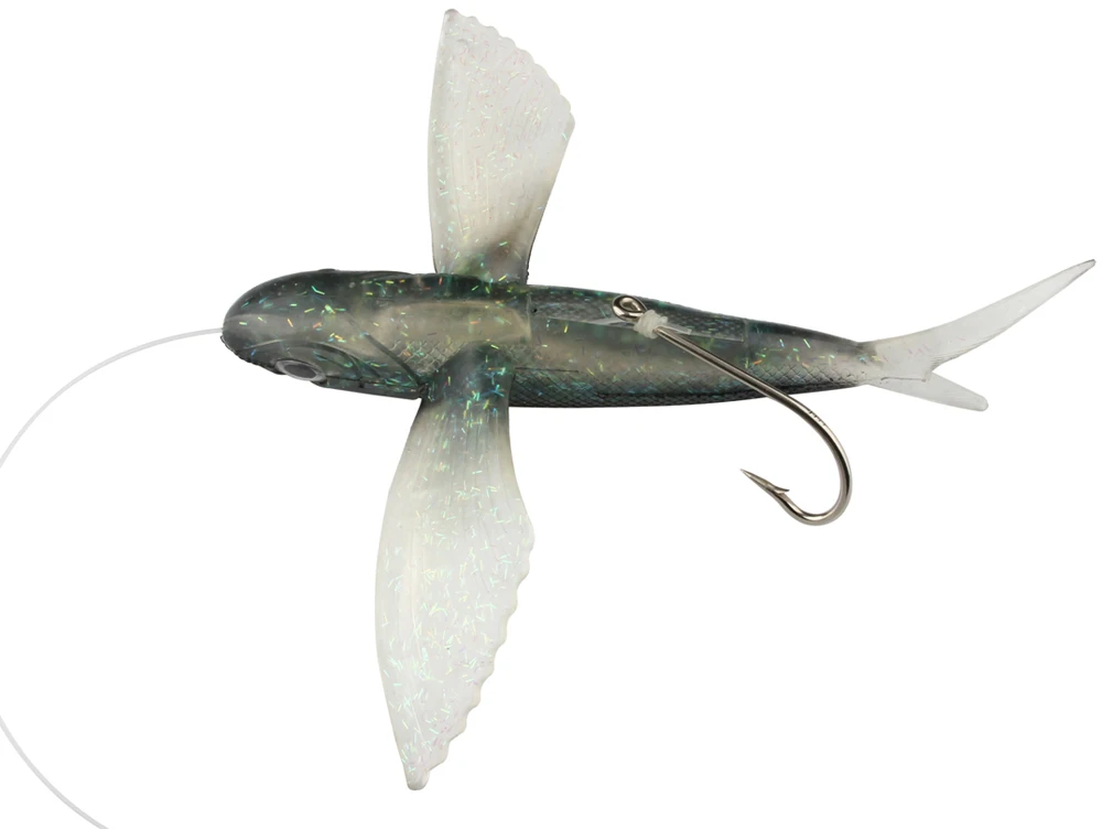 Spinpoler Deep Sea Fishing 140g Soft Plastic Fishing Lures 23cm 9inch Jig Hook Big Magic Soft Flying Fish Soft Fishing Lure (9)
