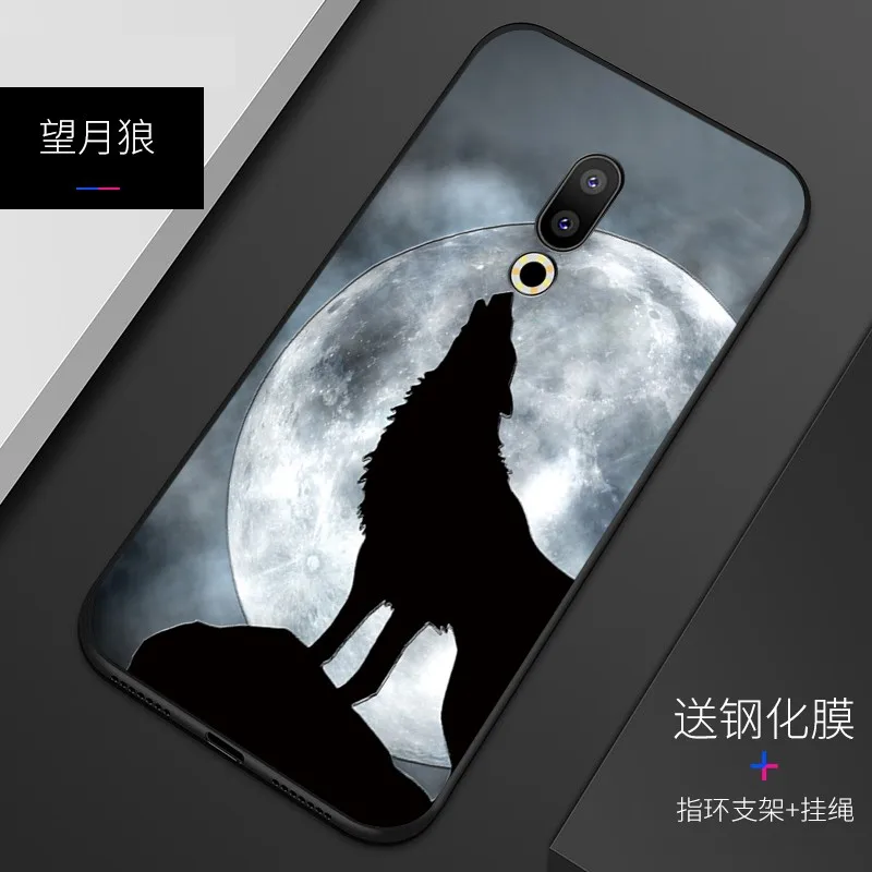 Тиснением старинные Восточной Азии китайский японский стиль чехол для Meizu 16th, 16th плюс 16thplus Снежная гора указ Кран Крышка - Цвет: 11