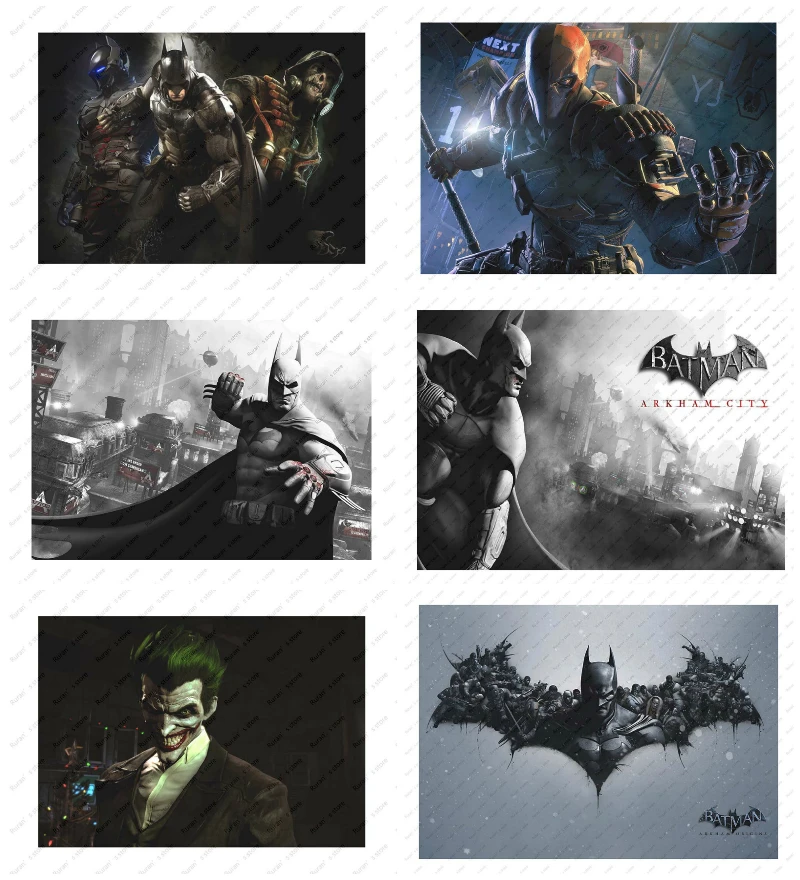 

Batman: Arkham Origins Game Poster wall sticker White kraft poster Decorative paintings Retro Poster