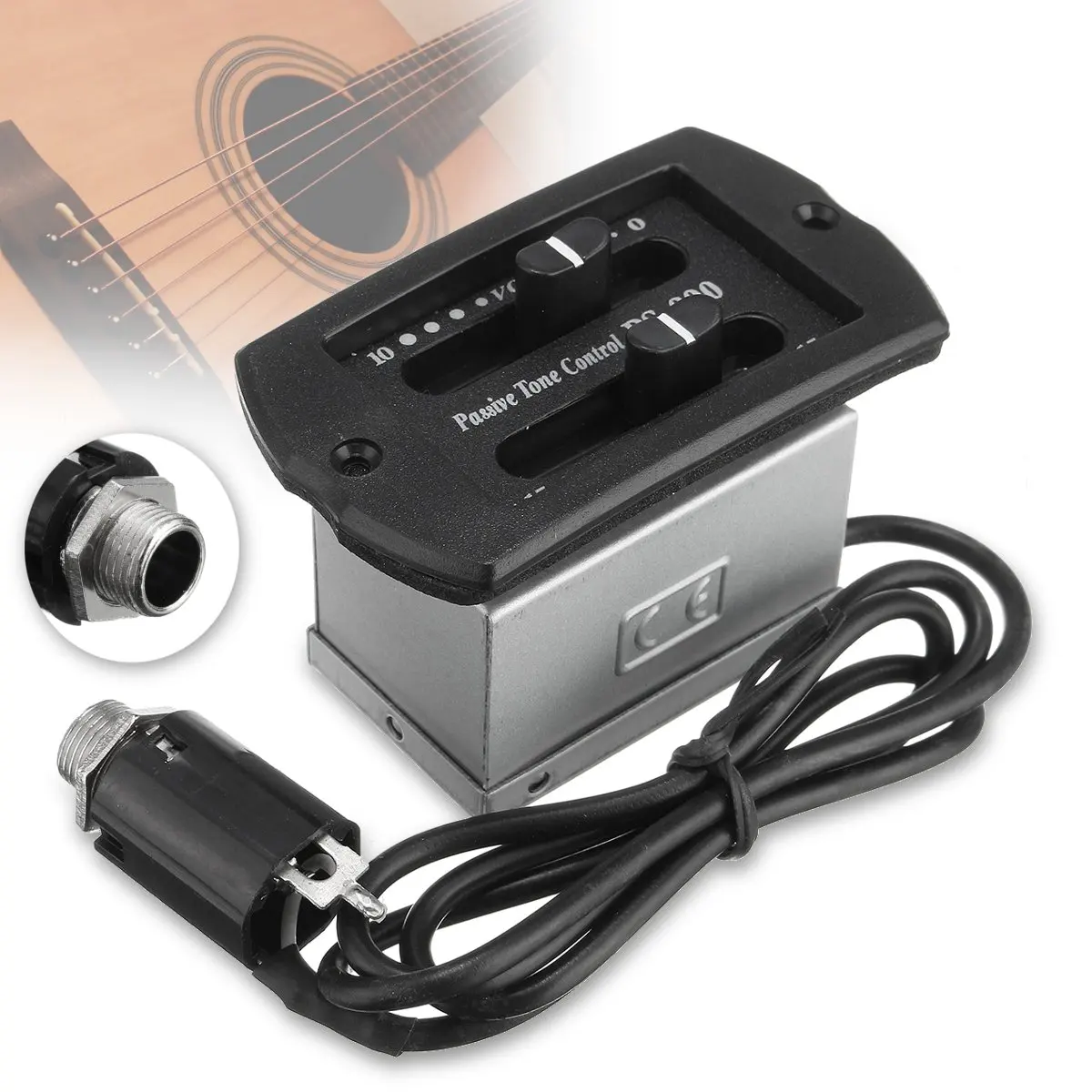 2 Band EQ Guitar Equalizer Acoustic Guitar PS900 Tuner Preamp Piezo