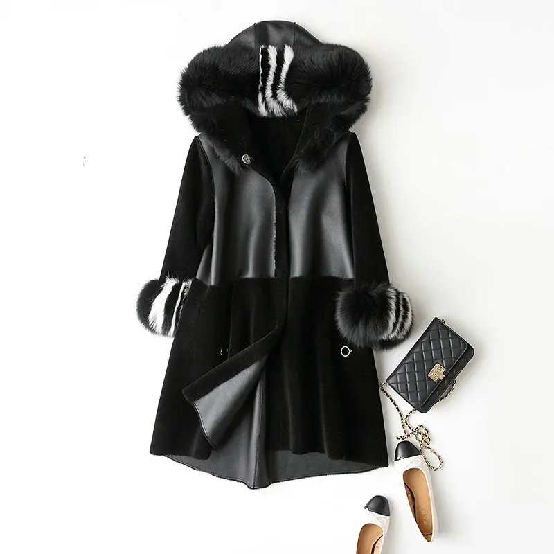 Mouton Coat female jacket women's jacket fur coat wool coat Women's winter jackets real fur women's fur coats winter Mouton Coat female jacket women's jacket fur coat wool coat Women's winter jackets real fur women's fur coats winter