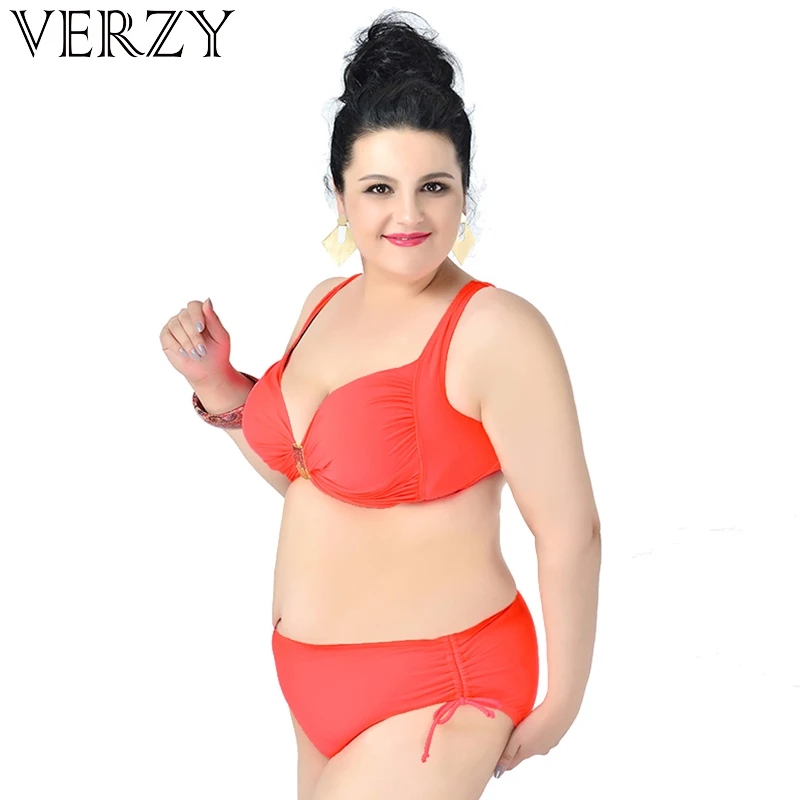 

Women Plus Size Big Bikinis Sexy Large Cup Swimsuit Middle Waisted Push Up Straps Bathing Suit XL-4XL 4 Colors Women's Swimwear
