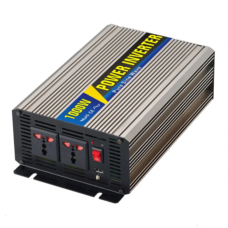 High efficiency 1000W Car Power Inverter Converter DC 12V to AC 110V or 220V Pure Sine Wave Peak 2000W Power Solar inverters