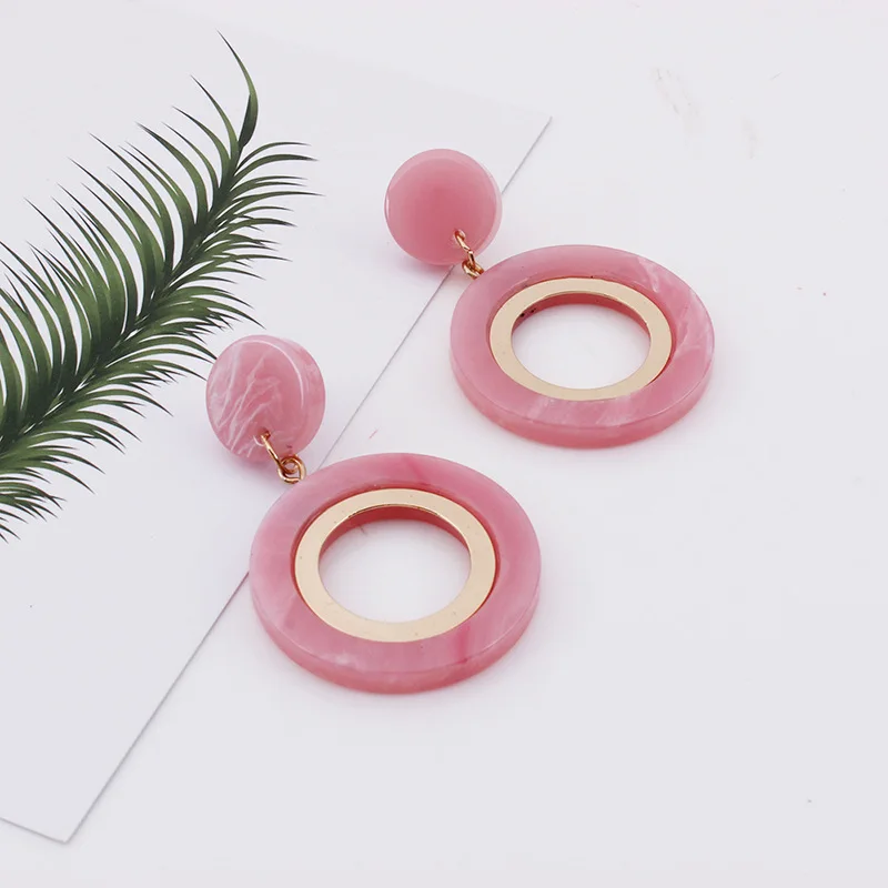Женские круглые серьги-подвески модные эффектные в подарок | Украшения и