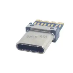 100 шт./лот DIY 24pin USB 3,1 Тип C USB-C мужской сварочного штекера разъем SMT Тип с печатной платы, Совместимость с Бесплатная Доставка по FedEx UPS DHL