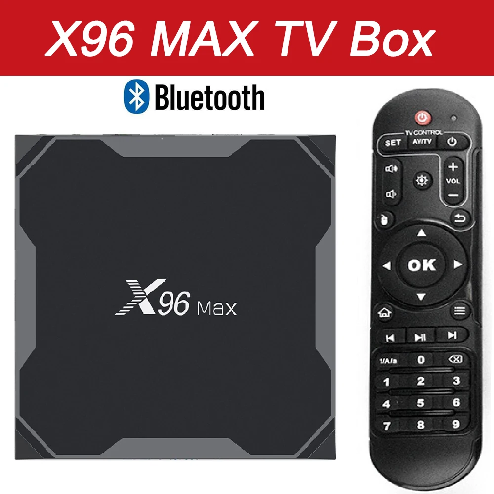 

X96MAX Android 8.1 TV BOX Amlogic S905X2 LPDDR4 4GB 64GB Quad Core 2.4G&5GHz Dual Wifi Bluetooth 1000M H.265 4K X96 max Smart TV