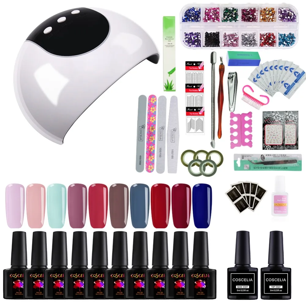 

Nail Art Set 10 pcs UV Gel Polish 24W UV Lamp For Nail Set For Manicure Gel Nail Polish Set For Manicure All For Manicure Tools
