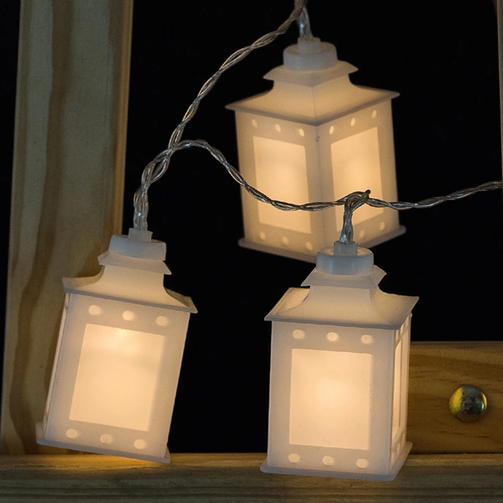 

HAOCHU 165cm Ramadan Decoration EID Festival White Lantern String Light Starry Lamp For Islam Mubarak Party Supplies Wedding DIY