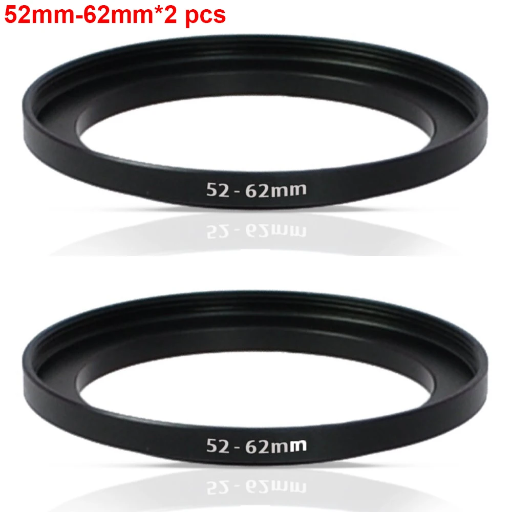 

JUST NOW High-quality 2PCS 52-62MM Step-Up Ring Filter Adapter (52MM Lens to 62MM Accessory) (2 PCS Ring Filter Adapter)