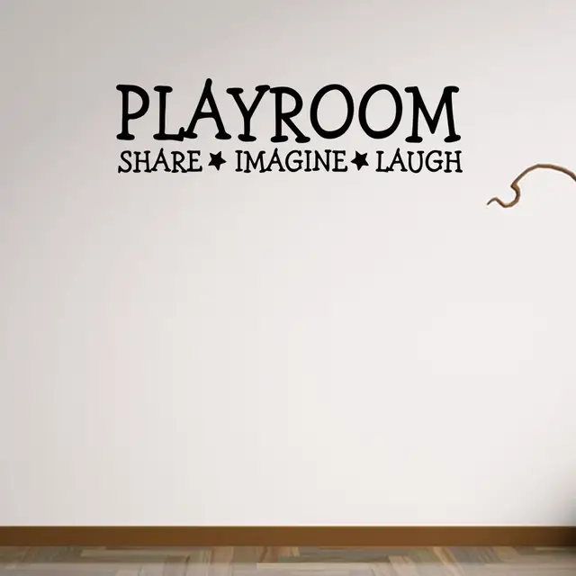 Us 243 19 Offspielzimmer Teilen Vorstellen Lachen Zitate Wandaufkleber Kinder Zitat Wandtattoos Diy Kinderzimmer Wand Beschriftung Zitate In