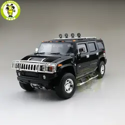 1/18 GreenLight Hummer H2 литой модельный автомобиль игрушка джип подарки для мальчиков и девочек, черные Цвет