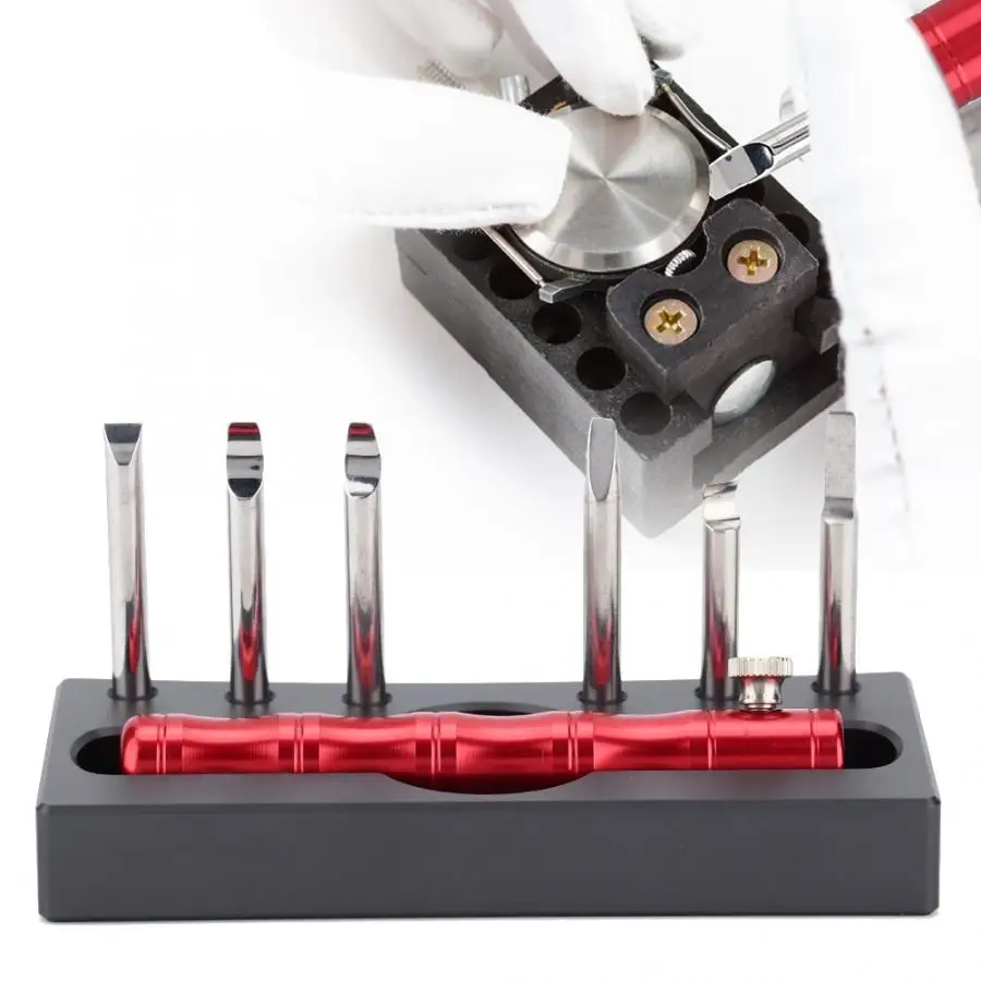 

Professional Watch Back Case Cover Opener Remover with 6 Different Blade High Quality Steel Watch Repair Tool for Watchmaker