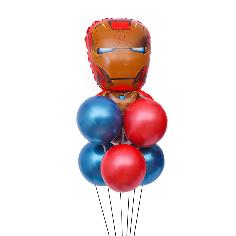 6 шт. воздушные шары с супер героями фиол, украшение для дня рождения, Новогоднее украшение для детей, год, товары для украшения Человека-паука, детские игрушки