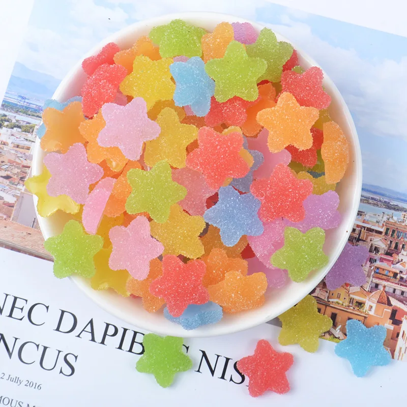 

20 Piece/lot Cartoon Mini Simulation Pentagonal soft sweets Model Small Statue Figurine Crafts Ornament Miniatures Phone Bag DIY