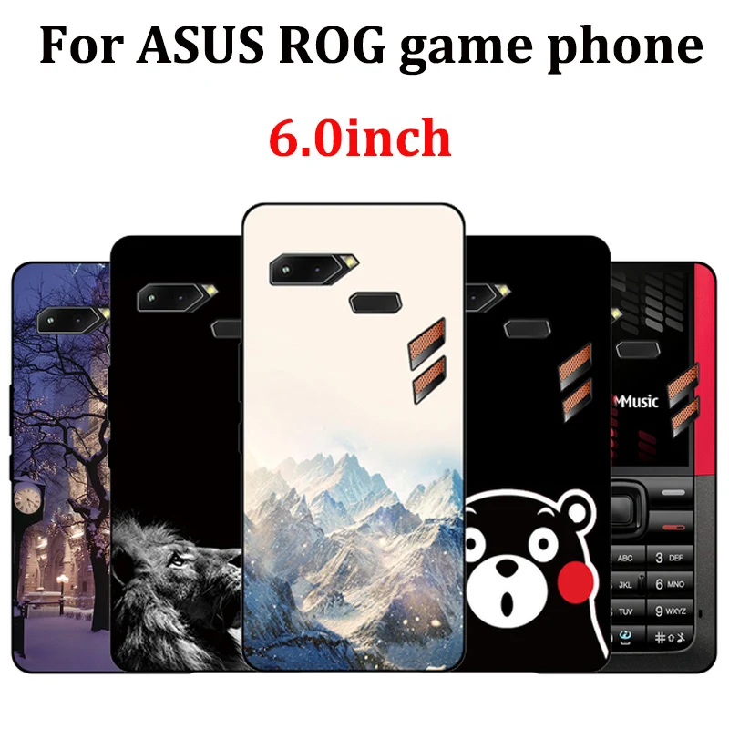 

For ASUS ROG Phone case Purecolor Cute painted all inclusive Soft TPU shell cellphone back cover case For Asus ROG Phone game