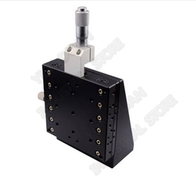 

90*90mm Z Axis 3.55" Manual Displacement Vertical-lift fine tuning platform Cross Roller Guide Linear Stage Sliding Table LV90