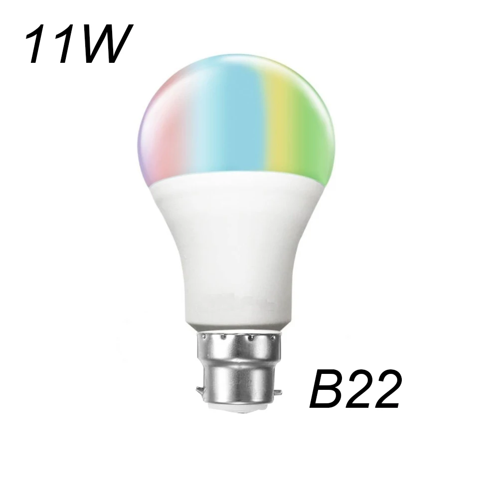 Маленькие умные лампочки приложение дистанционное управление светодиодный смарт-лампочка WiFi светодиодный Регулировка цвета Подключение для Amazon Alexa Google home E27 B22 - Цвет: 11W B22