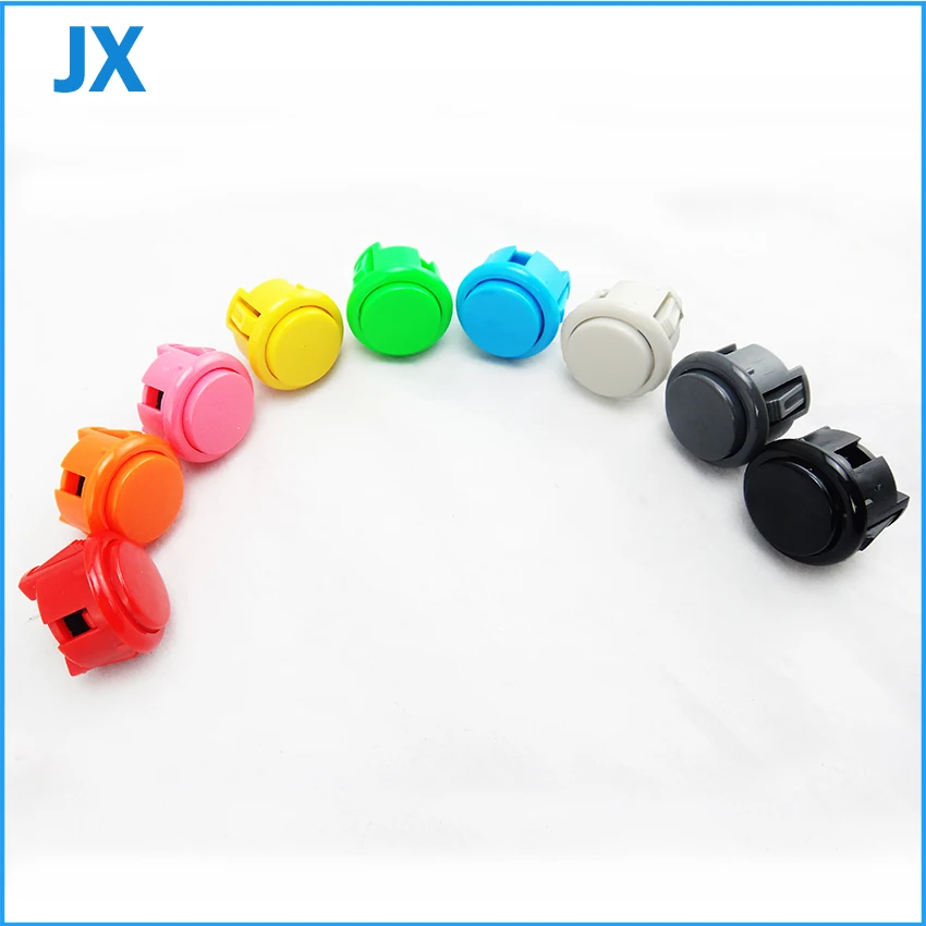 

12pcs 30mm Arcade Push Button high Quality Durable Multicade MAME Jamma Game Long Switch 9 color for choose