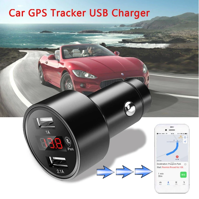 dual usb car tracker locator real time tracking device with gps car time trackers