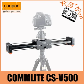

DHL Commlite CS-V500 Retractable Video Slider 50cm Dolly Track Stabilizer 1m Actual Sliding Distance Load Up to 8kg for DSLRs