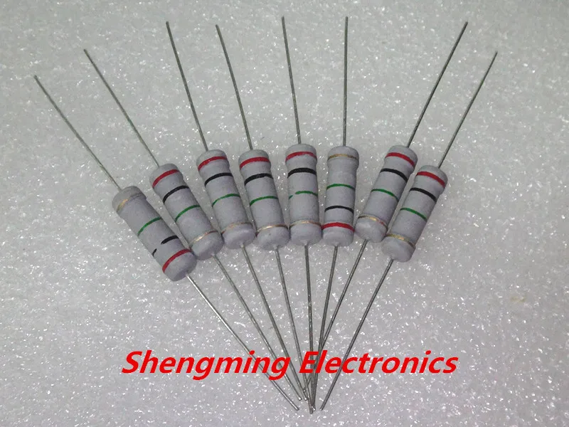 

200PCS 2W 6.2R 6.8R 7.5R 8.2R 9.1R 10R 12R 15R 18R 20R 22R 24R 27R 30R 33R 36R ohm METAL OXIDE FILM resistor TOL.5%