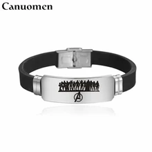 Браслеты Canuomen, Мстители, эндшпиль, супер герой, браслет из нержавеющей стали, подарки для детей, фанаты фильмов, сувенир, pulsera hombre