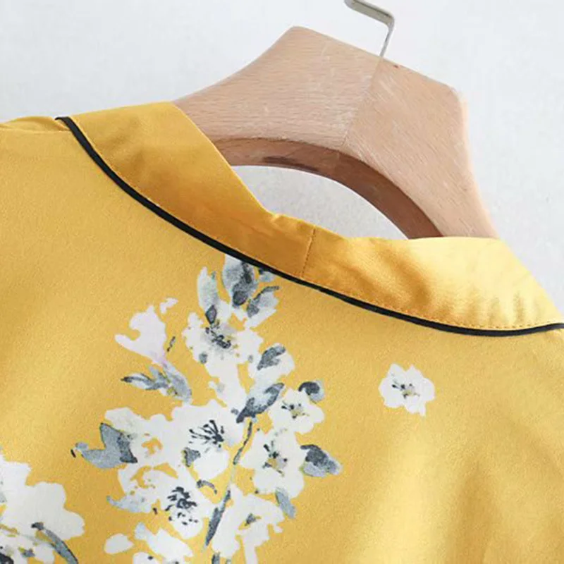 Vintage Chic Floral Print Bow Tie Sashes Kimono Women 2019 Fashion V Neck Long Sleeve Ladies Blouses Shirts Casual Blusas Mujer