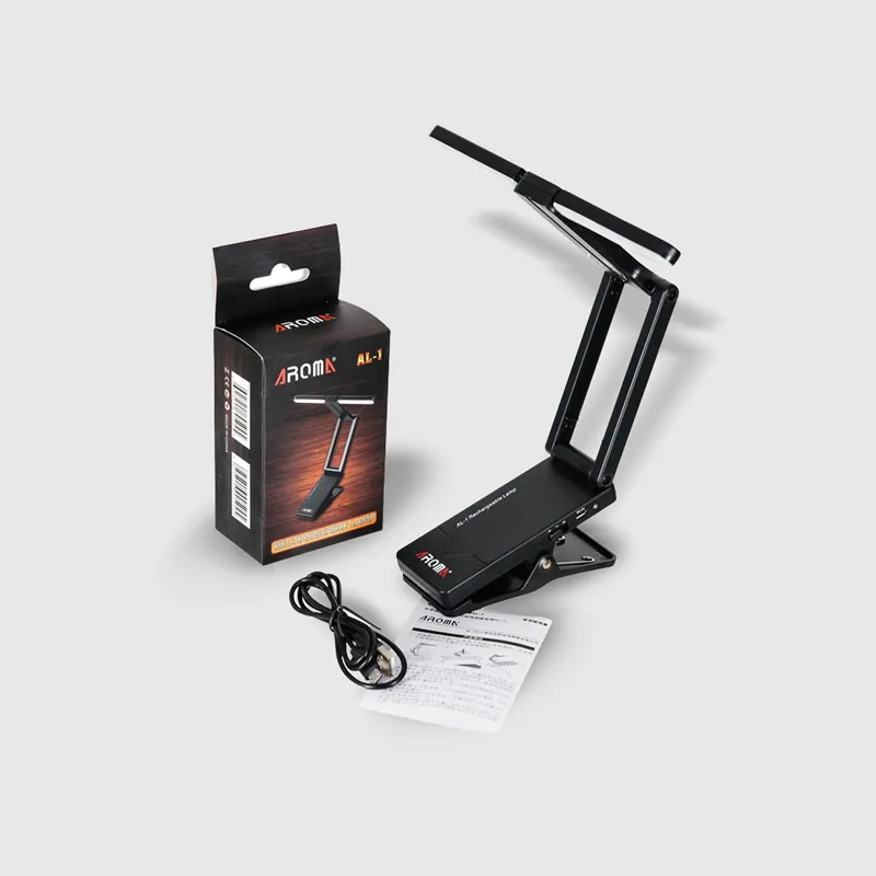 AROMA Clip-On Rechargeable Music Stand Light Suitable for All Sizes of Music Stands LED Stage Light Universal Compact Portable