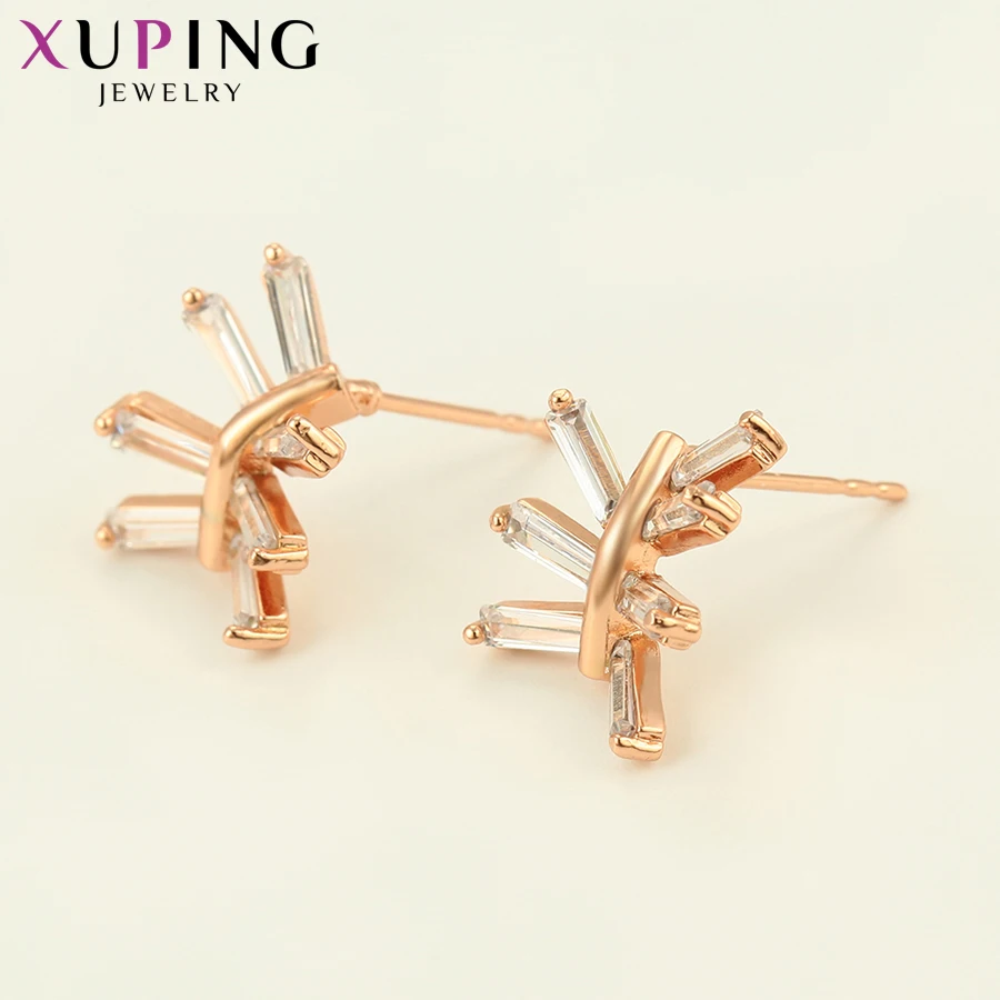 Серьги гвоздики Xuping для женщин ювелирные изделия из синтетического кубического