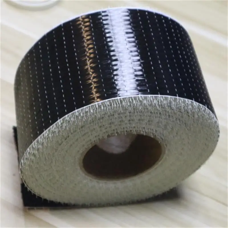 

(Free Shipping) 12K 200gsm carbon fiber unidirectional cloth with thickness of 0.111mm is used for building reinforcement