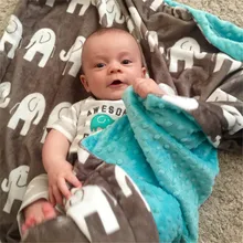 Детское одеяло; сезон весна-лето; модный принт; двойное Коралловое Флисовое одеяло для новорожденных; детская коляска для пеленания